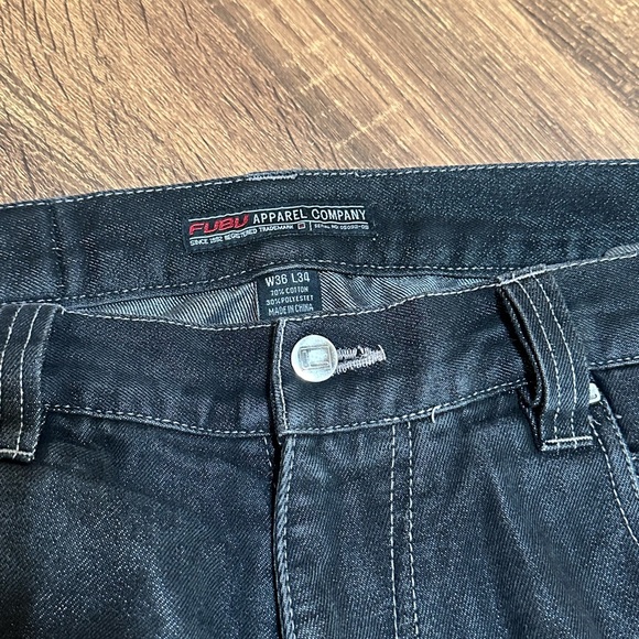 FUBU Blue Cargo Pants Relaxed Fit - Picture 3 of 3